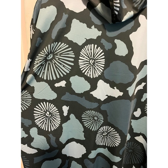 NWOT Dri-Fit Hoodie Opihi Hawaiian Islands Teal Long Sleeve 2XL - Picture 3 of 7